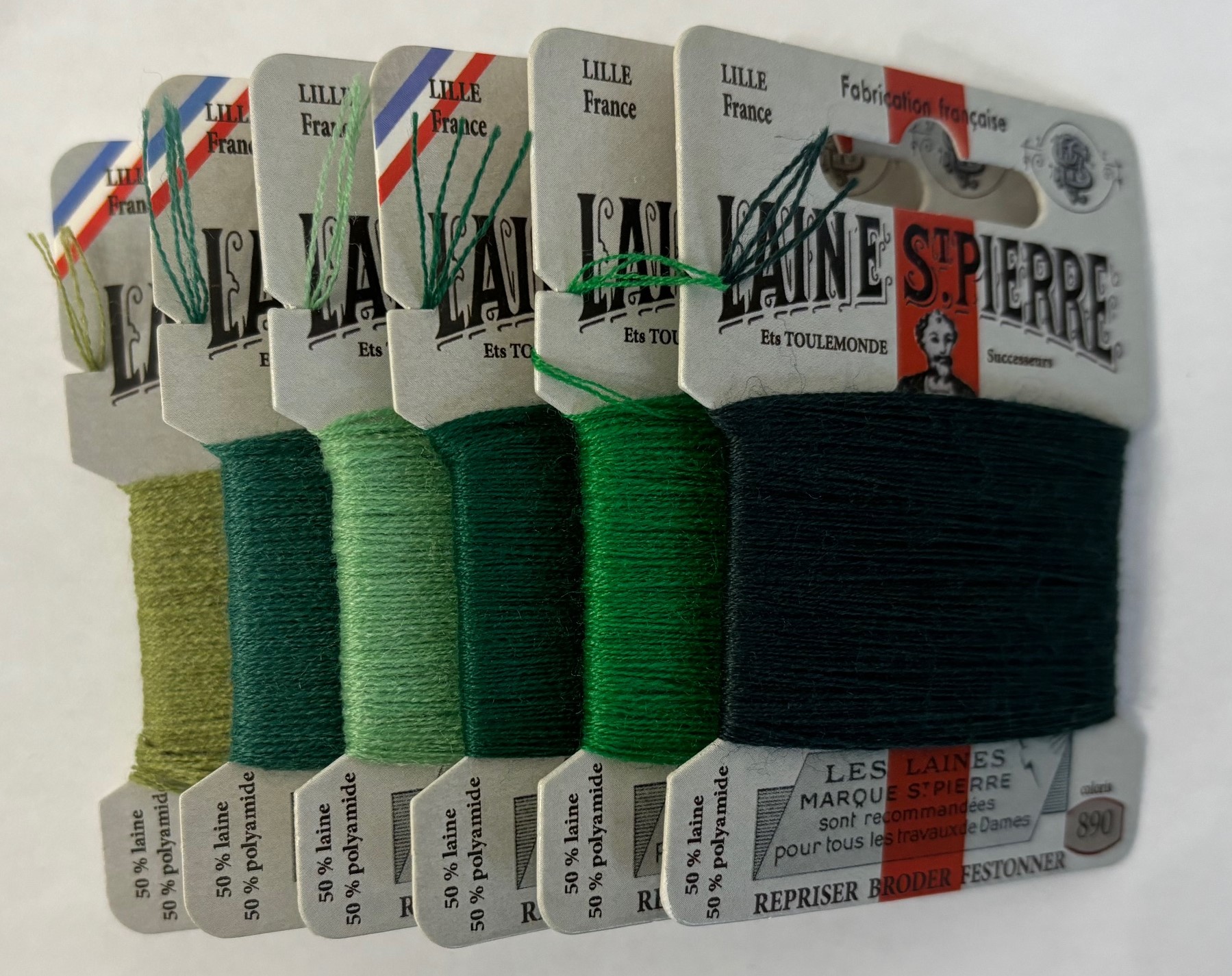 Sajou Stranded Wool Taster 6-Pack - Greens